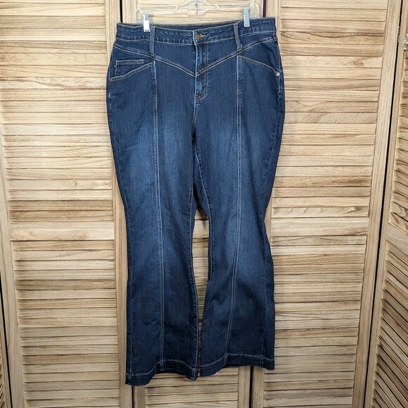 Judy Blue Carson City Flare Fit Dark Blue Denim Jeans JB8897 Size 20W - Picture 1 of 15